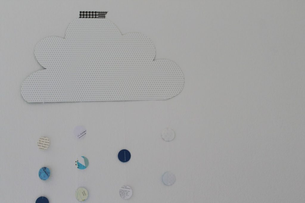 DIY Wolkenmobile Selbermachen Regentropfen DIY cloud raindrops