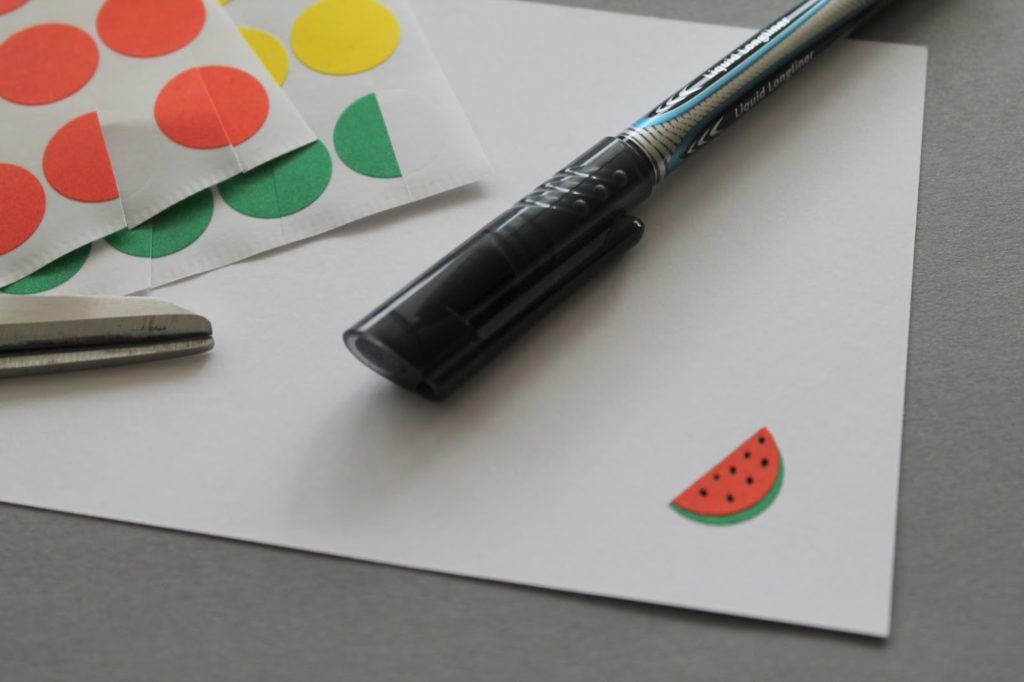 DIY Melonen Postkarte Kids Craft Jules kleines Freundenhaus