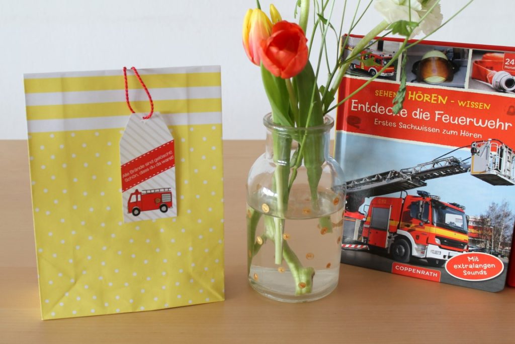 Feuerwehr Geburtstag Kindergeburtstag Feuerwehrmann Sam Jules kleines Freudenhaus Mitgebsel Tueten Feuerwehrparty
