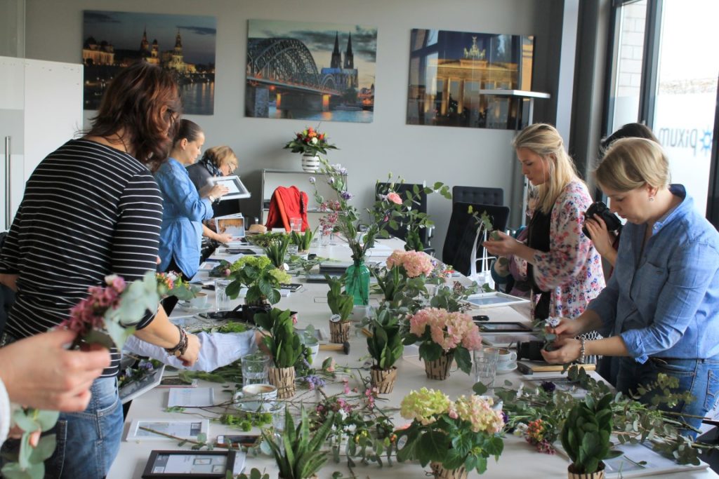 Flower Power Bloggers Workshop Ergebnisse florale Bilderrahmen Jules kleines Freudenhaus