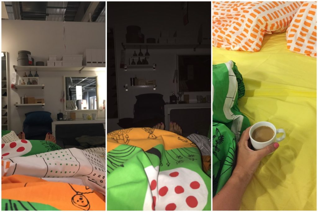 IKEA Family Midsommar Uebernachten im IKEA Einrichtungshaus Koeln schlafen 