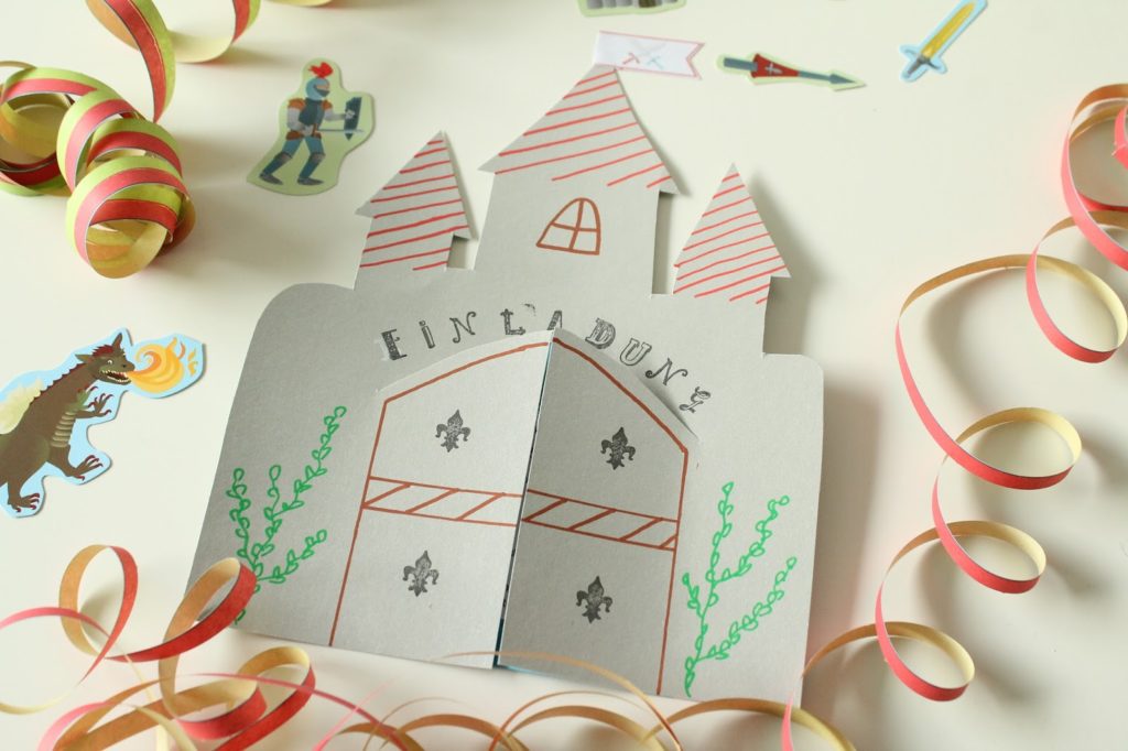 Einladungskarten Ritterburg Prinzessin Schloss Pilot Pintor Marker DIY Projekte Jules kleines Freudenhaus