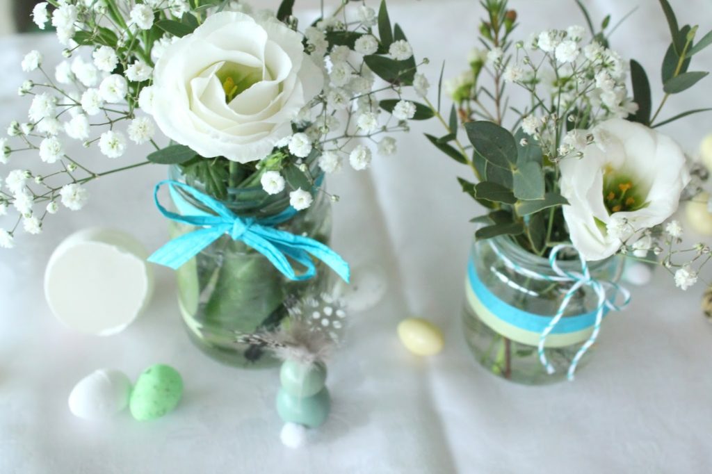 Taufe Junge Deko DIY Idee Geschenkidee Blumen Tischdeko Jules kleines Freudenhaus