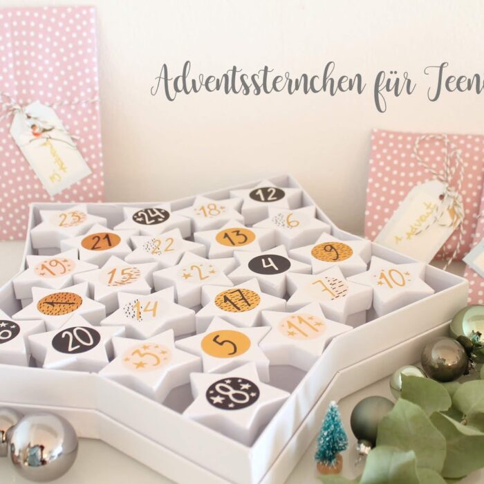 DIY Adventskalender Sternchen für größere Kinder, Teenies oder die beste Freundin