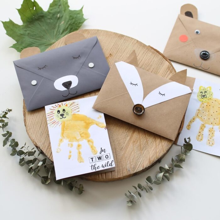 DIY Einladungskarten zur “wilden Tiere” Party: “InTWO the wild”