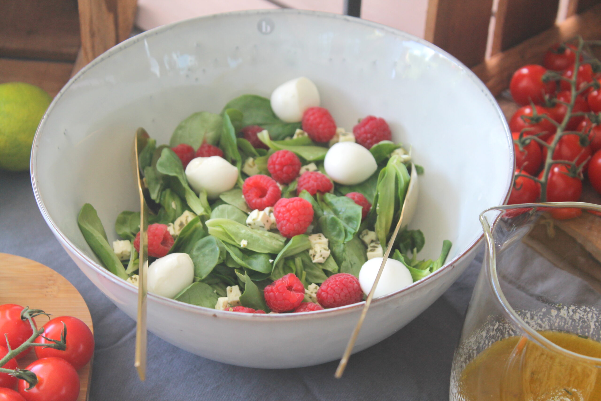 Himbeer_Ziegenkäse-Salat Sommer