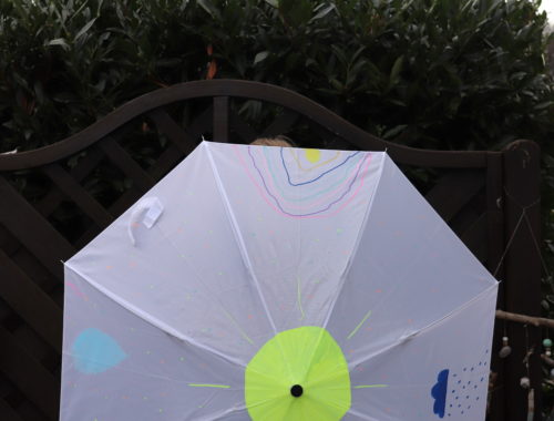 DIY Regenschirm Kinder Geschenkidee