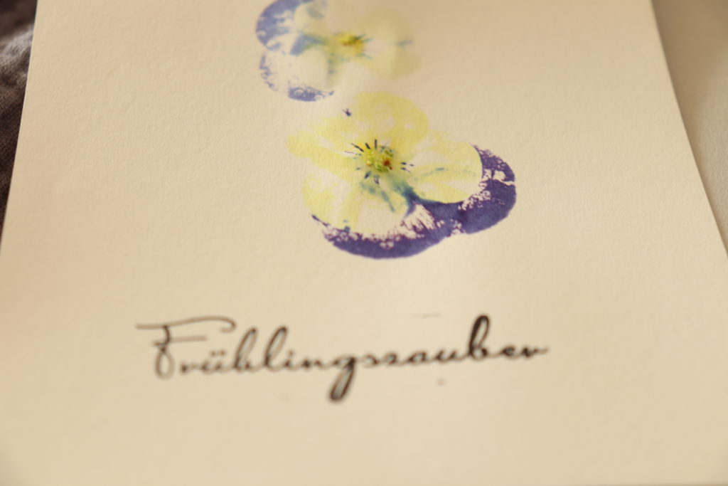 Frühlingszauber Karten DIY Blumendruck