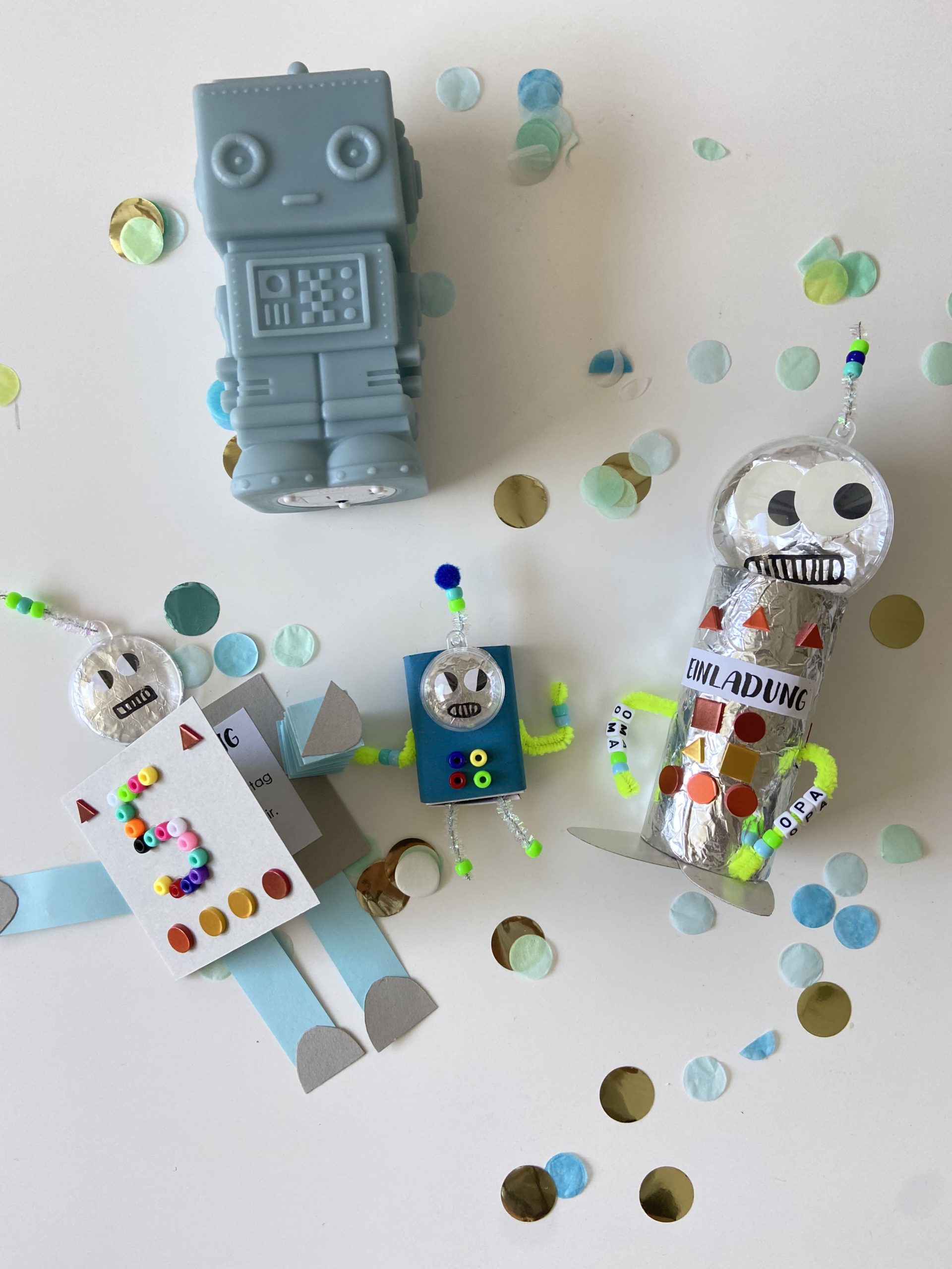 Roboter Party zum 5. Kindergeburtstag Jules kleine Freuden