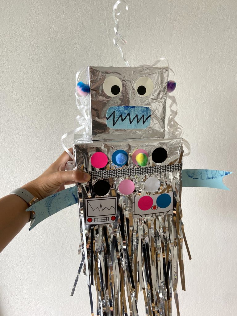 Pinata Roboter DIY Geburtstag