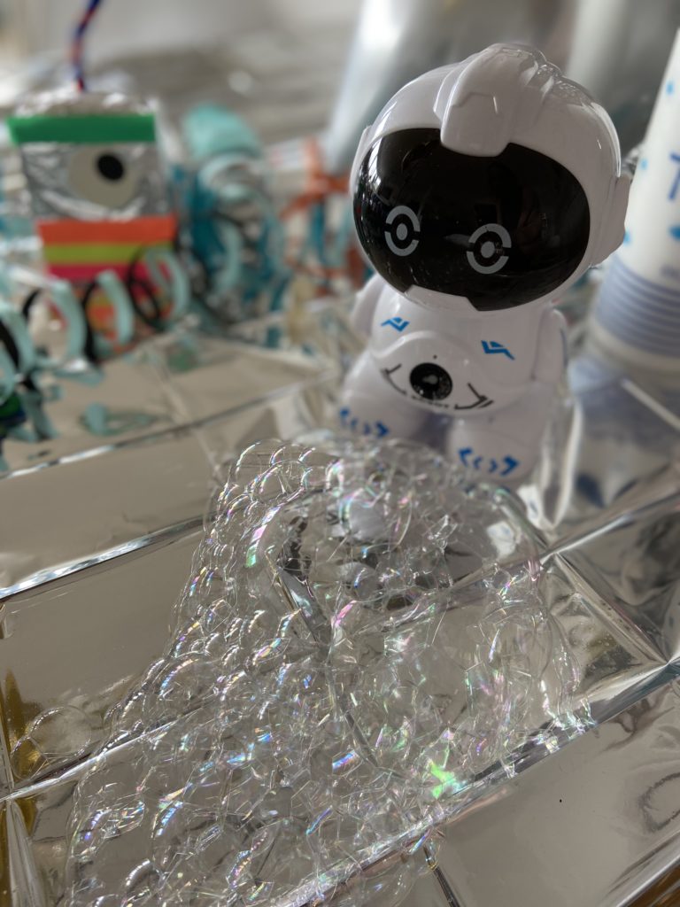 Seifenblasen Roboter Geschenke Deko Roboter Geburtstag Mottoparty