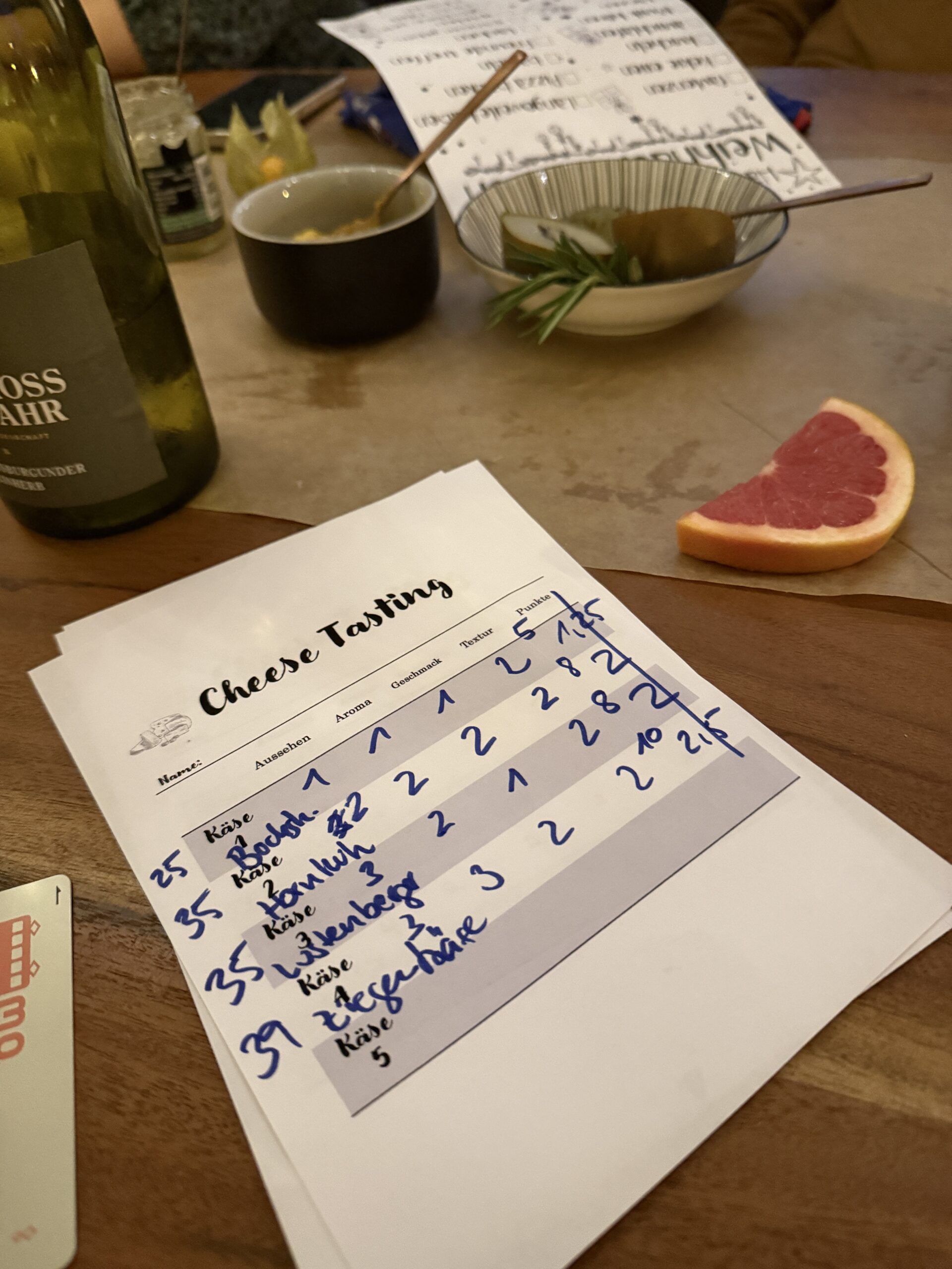 Cheese Tasting Weihnachten Silvester