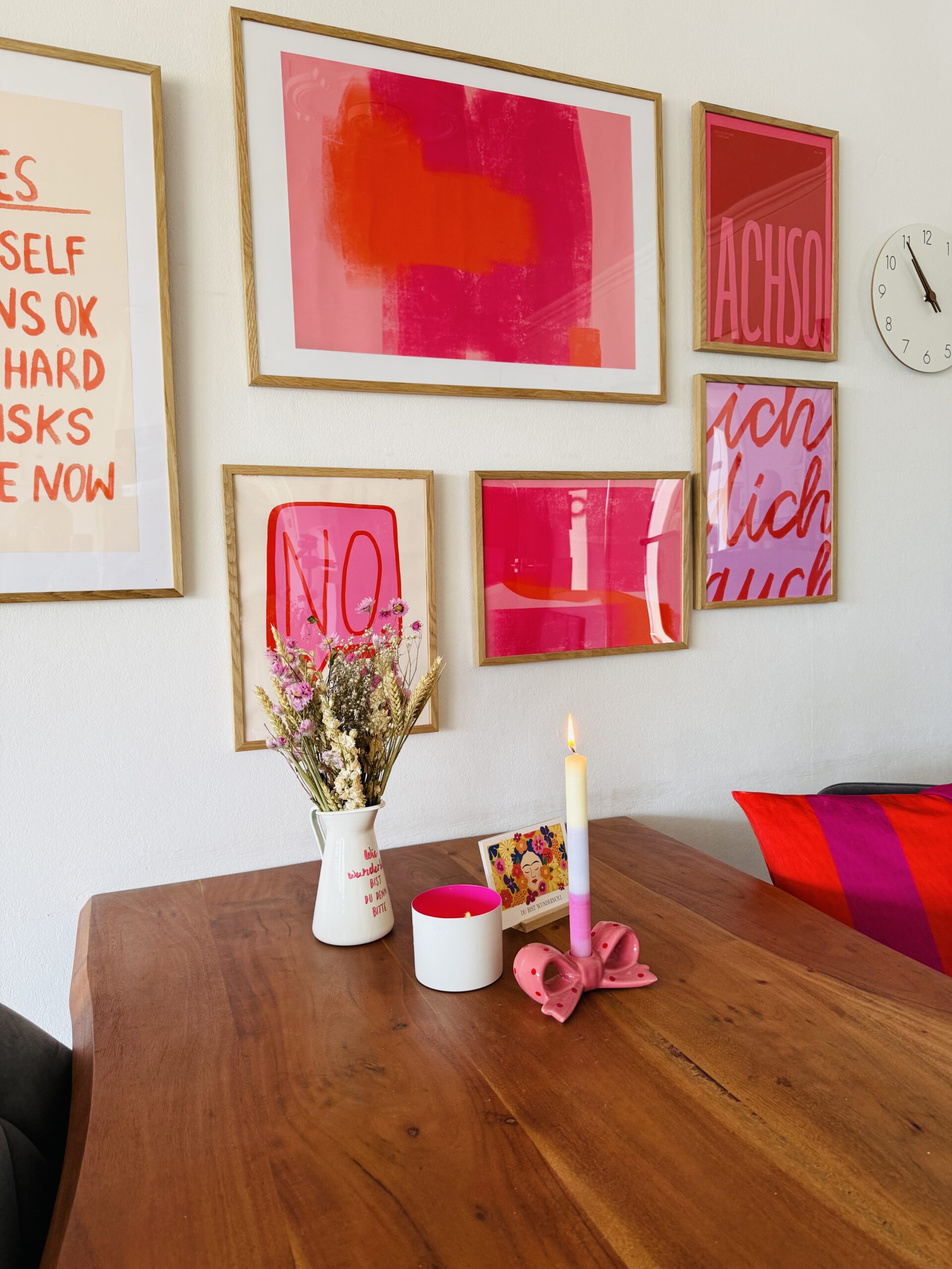 Dekoora Esszimmer pink orange