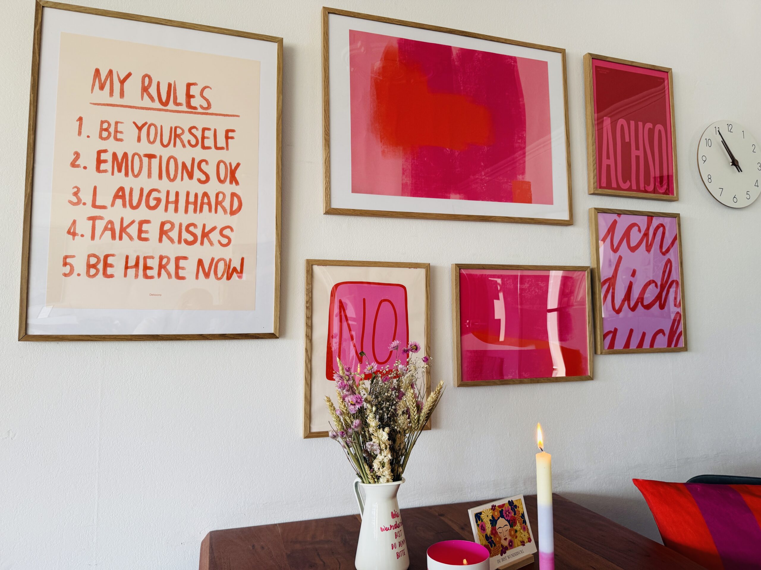 Dekoora Esszimmer pink orange